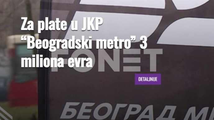 Milioni evra za radnike metroa